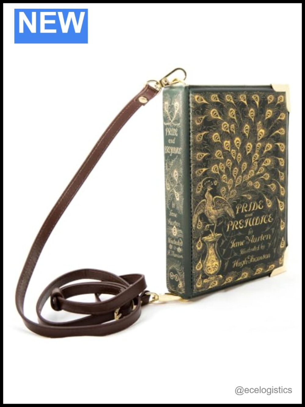 Vegan Leather Crossbody Purse Handbag for Book Lovers - Satchel Style,